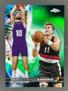 Domantas & Arvydas Sabonis - 2024 Topps Chrome #DNA-4 Green Logo Refractor DNA - Picture 1 of 2