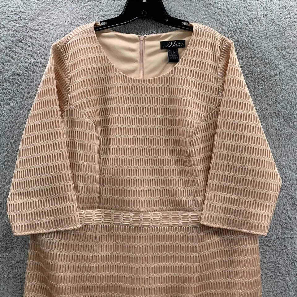 Vestido midi de terciopelo medianoche para mujer 2X Foto 1 de 4