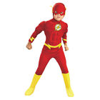 Childs Deluxe The Flash Muscle Chest Party Superheroes Fancy Dress Costume 