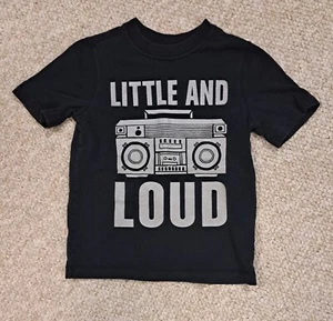 old navy...children's short sleeve black little and loud t-shirt size 4T - Picture 1 of 2