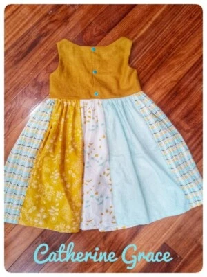 Girls hand embroidered dress, summer clothes, linen dress, floral dress - Image 1 of 3