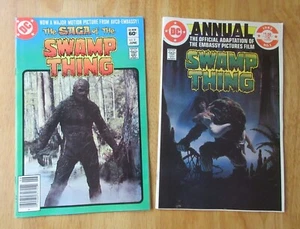 Lot of *2* 1982 SWAMP THING: SAGA #2 Newsstand! (VF) +Annual #1 Film Adapt (VF+) - Picture 1 of 6
