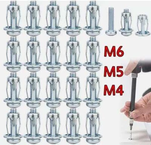 20X Spreizschraube Blütenblattmutter Blütenblattform Metallmutter mit Schraube einfache Installation - Bild 1 von 15