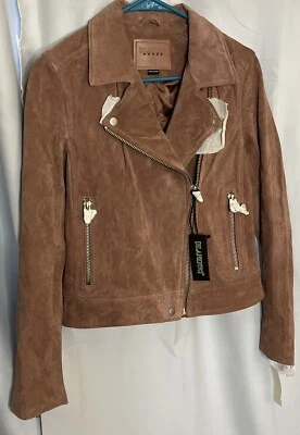 Chaqueta Moto Blank NYC Rosa Gamuza Pequeña Foto 1 de 4