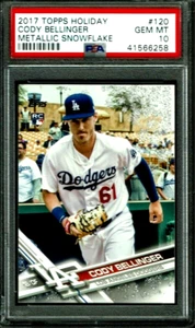 CODY BELLINGER 2017 Topps Holiday Metallic #120 PSA 10 Gem RC SSP Update US50 - Picture 1 of 3