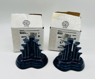 Fiesta Pyramide Dreibein Kerzenhalter Kerzenständer Kobaltblau 2er Set - Bild 1 von 4