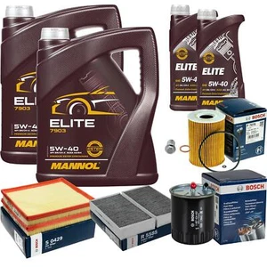 BOSCH Inspektionspaket 12L MANNOL ELITE 5W-40 für Mercedes M-Klasse ML 420 CDI - Bild 1 von 12