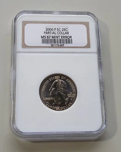 2000 P Partial Collar South Carolina State Error Quarter NGC MS 67 - Picture 1 of 2