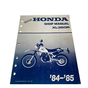 Vintage Original Official Honda Shop Manual XL350R 1984 and 85 MPN 61KL301 - Picture 1 of 11