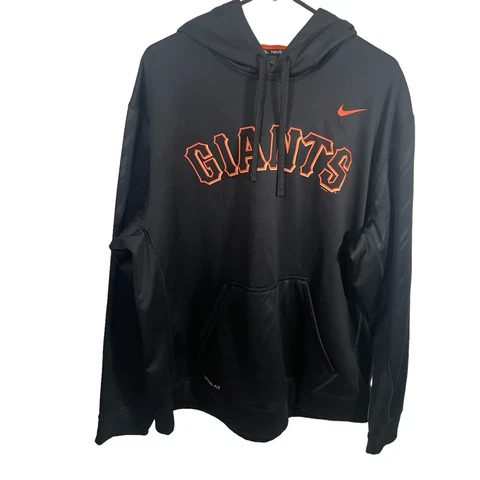 Nike San Francisco Giants Hoodie Mens XXL Therma Fit Hooded Sweatshirt Black Cover