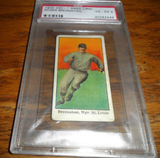 1909-11 E90-1 American Caramel Roger Bresnahan Browns HOF VG/EX PSA 4 CENTERED