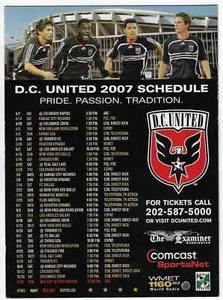 RARO 2007 D.C. United MLS MAGNET calendario de fútbol!!! - Imagen 1 de 1
