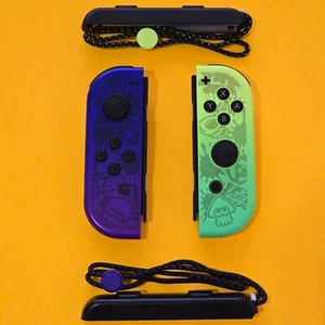 Nintendo Switch Splatoon 3 OLED Left Right Joycons OEM Authentic Nintendo Ex Con - Picture 1 of 23