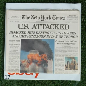 MUY BONITO, SIN CIRCULAR 12 DE SEPTIEMBRE DE 2001 PERIÓDICO NEW YORK TIMES (EDICIÓN 9/11) - Imagen 1 de 3