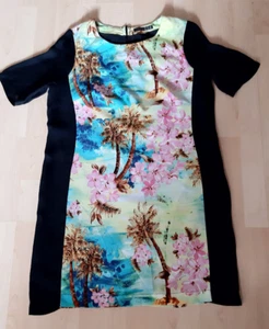 Ladies Atmosphere Tunic Dress Long Top Size UK 14 Palms Flowers - Picture 1 of 13