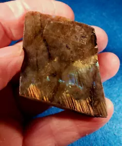 Small Labradorite Slice From Madagascar About 2" - Picture 1 of 10