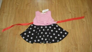 New with Tags Pink Bodice Polka Dot Flare Skirt Toddler Dress Size Medium - Picture 1 of 4