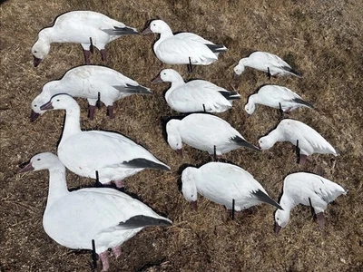 OUTLAW DECOY SNOW GOOSE GEESE DECOY SILO SILOUETTE x12 MADE IN USA 🇺🇸 1 DOZEN - Image 1 of 4