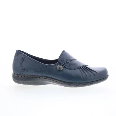 Zapatos mocasines planos Cobb Hill Paulette CAG01NV para mujer azules extra anchos Foto 1 de 4