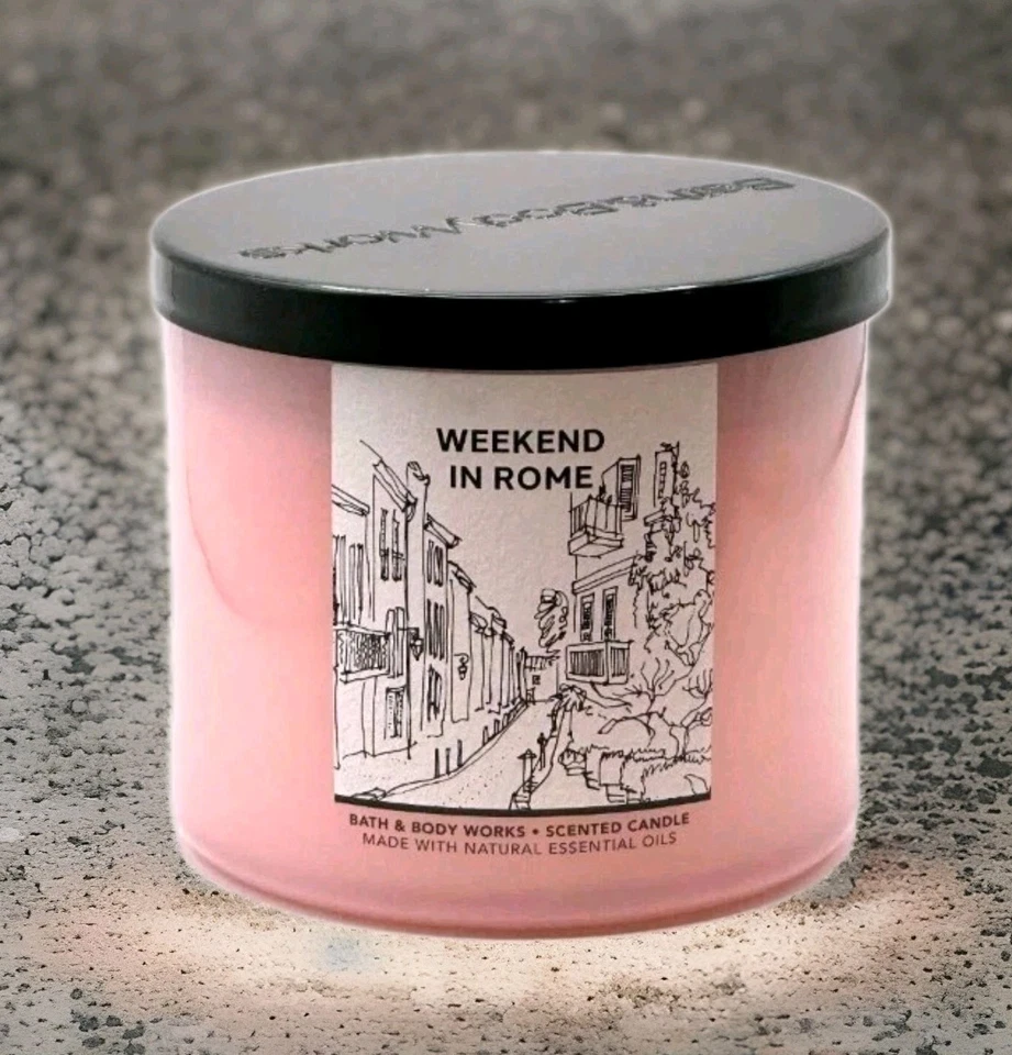 Bath and Body Works Fin de semana en Roma Tarro de 3 mechas Vela BBW Foto 1 de 4