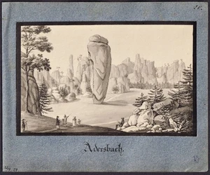 Adrspach Adersbach Bohemia Czech Drawing 1824 - Picture 1 of 1