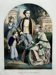 Fete Grand Maman LITHOGRAPHIE Lordereau GRAND MERE XIX° - Picture 1 of 3