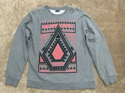 Volcom Size Large Men Gray Pullover Sweater Comfortable Lounge Casual Trendy - Image 1 of 2