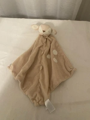 Cobertor de segurança Angel Dear Baby Lovey bronzeado cervo castanho nó pelúcia bege - Imagem 1 de 4