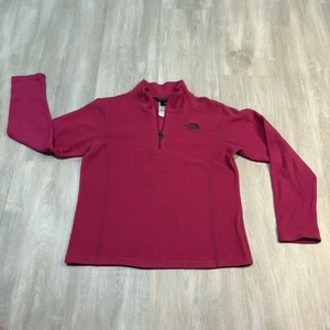 The North Face Fleece 1/4 Zip Pullover Sweater Girls L 14/16 Pink L/S Polartec - Picture 1 of 6