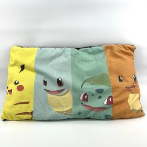 Pokemon First Starters Canvas Pillow 24” Pikachu Charmander Squirtle Bulbasaur - Picture 1 of 6