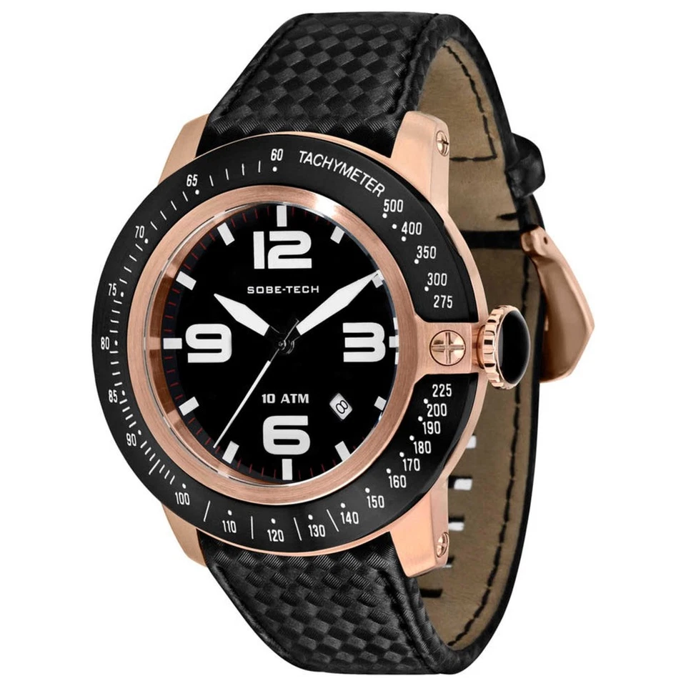 Reloj Glam Rock Hombre SoBe Hecho en Suiza Cuarzo Negro 50mm GR33010A Foto 1 de 1