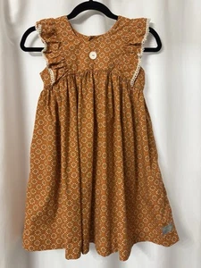Eleanore Rose Fall Colors Dress Size 8-10 Ruffles Pockets E44 - Picture 1 of 5