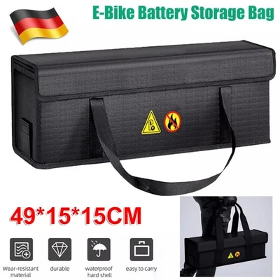 MARKENLOS E-Bike Akku Tasche Feuerfeste Box Wasserdicht für Fahrrad Akku Zubehör Safe Bag,