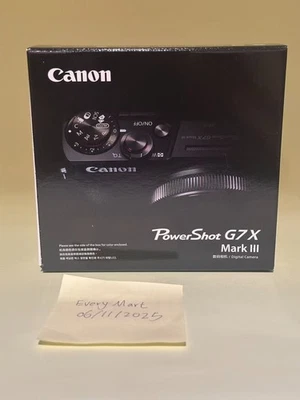 Canon PowerShot G7 X Mark III 20.1MP Digital Black - Ships Same Day Brand New - Image 1 of 4