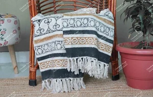 Flecos naturales indios hechos a mano de 50x70 pulgadas boho para decoración del hogar, hogar y vida - Imagen 1 de 7