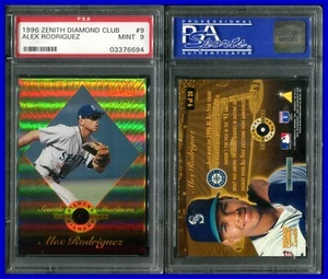 PSA 9 1996 Zenith Diamond Club #9 Alex Rodriguez Seattle Mariners POP6 One↑ - Picture 1 of 1