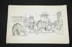 Flip Dessin original à l'encre de Chine caricature grand format le transport - Picture 1 of 1