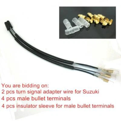 Suzuki Turn Signal Wire Adapter Plug  for DR125SE DR200SE DR350SE DR650SE DR200S - Imagem 1 de 3