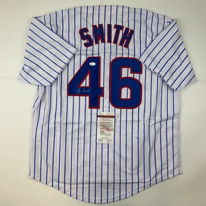 Autographed/Signed Lee Smith Chicago Pinstripe Baseball Jersey JSA COA - Picture 1 of 4