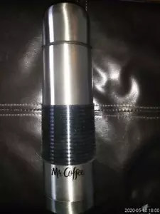 Sunbeam Mr Coffee Stainless Steel Thermos w/Silicone Band Travel 16 oz Tumbler.. - Picture 1 of 1