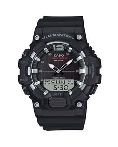 Wristwatch CASIO ILLUMINATOR HDC-700-1AVCF Silicone Black Chrono Timer - Picture 1 of 2