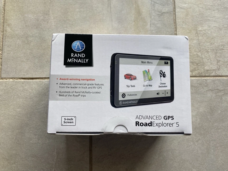 Rand McNally Road Explorer 5 GPS 5” Screen Lifetime Maps Exellent Condition  - Image 1 of 4