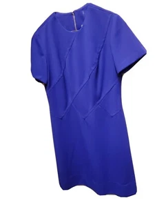 Vintage 70s - 80s Sears Perma Prest Womens  Purple Long Dress Wd5 - Picture 1 of 3