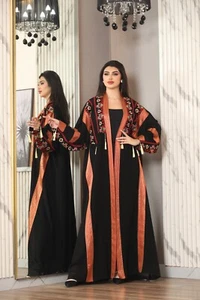 Bordado tradicional palestino Bisht Saya Abaya Tatreez para mujer - Imagen 1 de 4