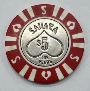 Sahara $5 Casino Las Vegas Chip Coin Center Las Vegas Nevada  - Imagen 1 de 24
