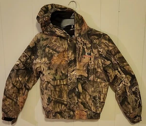 Mossy Oak Camoflauge Coat Boy's Size 8 Hooded Lined Zip-up/Snap Pockets - Picture 1 of 8