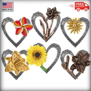 Broche alfileres de flor corazón rosa, tulipán, girasol, solapa margarita, hecho en EE. UU. - Imagen 1 de 56