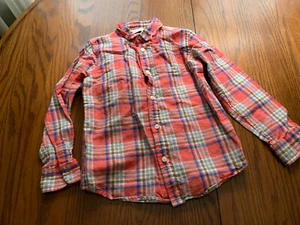 janie & jack little boys 6 plaid linen button front shirt - Picture 1 of 4