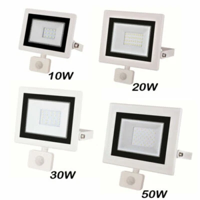 FARO LED FARETTO 10W 20W 30W 50W CON SENSORE DI MOVIMENTO ESTERNO CREPUSCOLARE  - Immagine 1 di 4
