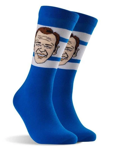 NHL Johnny Bower Toronto Maple Leafs Sockey Socks Adult Size 7-12 New Cover